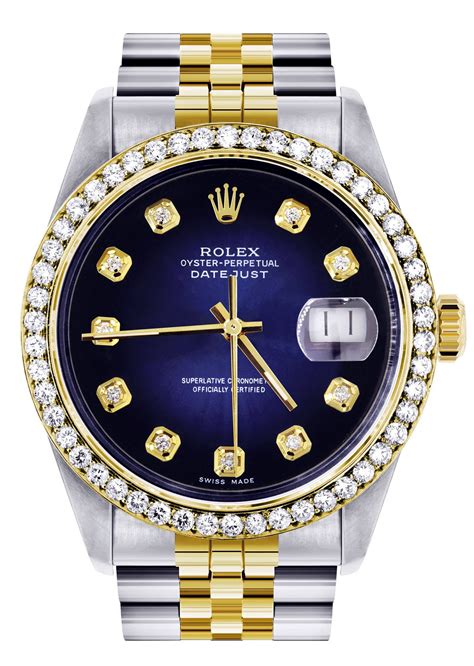 men's Rolex watch with diamonds